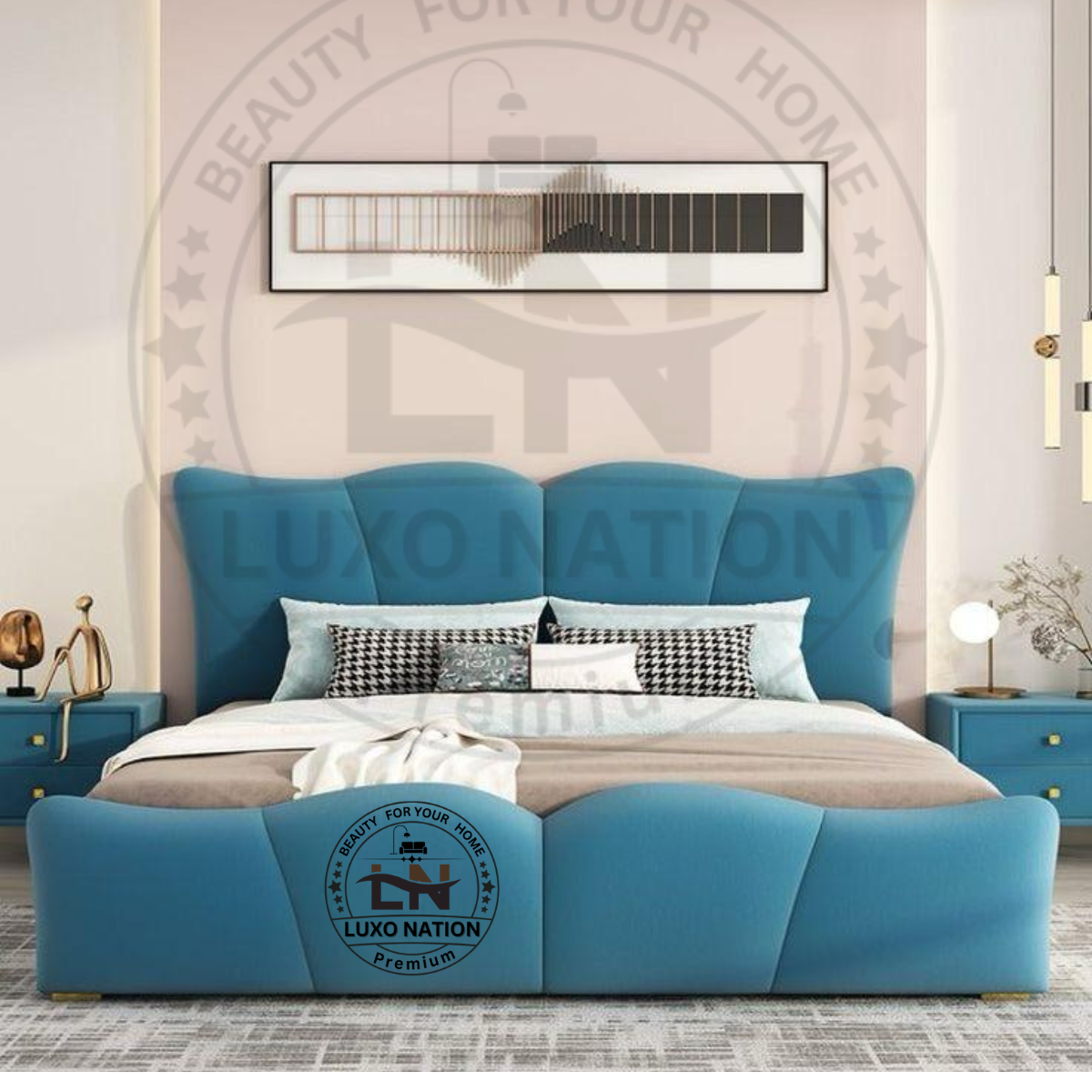 Luxo Nation Luxe Royal Haven Bed – Elegant, Plush, and Timeless Design